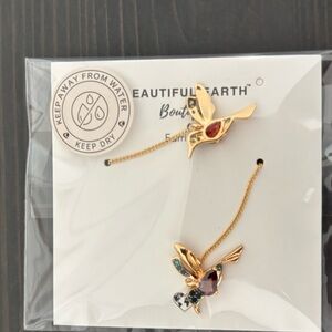 Hummingbird Gold Chain Earrings